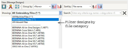 ViewToolbarFilterByDesigns.png