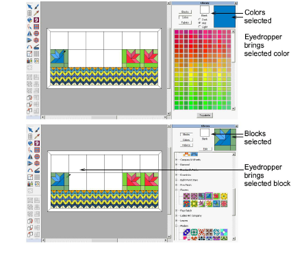 Select quilt blocks